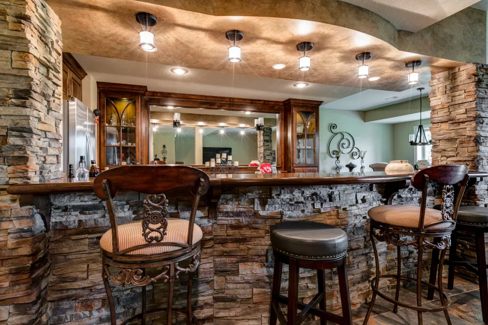 Stone Spectacular Home Bar by NextGen Remodeling LLC - Photo 2