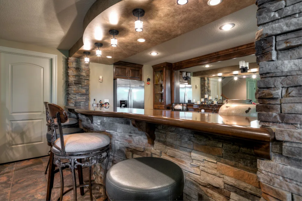 Stone Spectacular Home Bar by NextGen Remodeling LLC - Photo 3