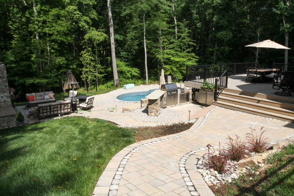Pool, Patio, Outdoor Living Space with Shower by Ayers Hardscapes & Landscapes LLC - Photo 12