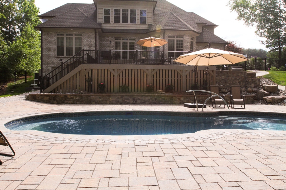 Pool, Patio, Outdoor Living Space with Shower by Ayers Hardscapes & Landscapes LLC - Photo 7