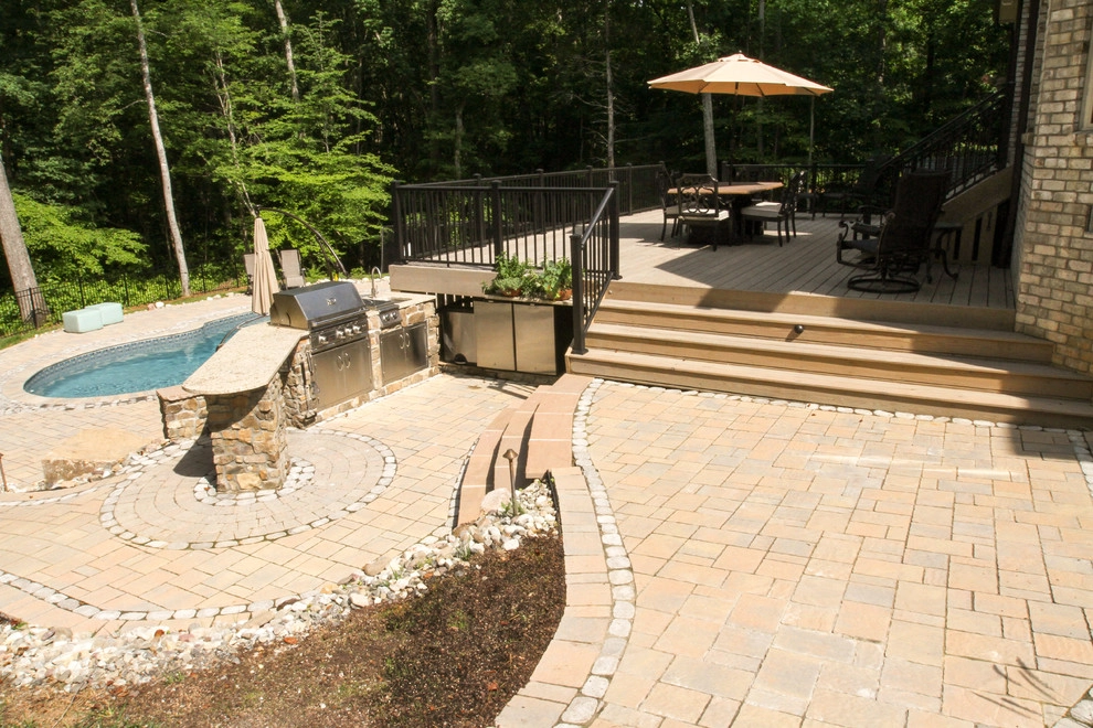 Pool, Patio, Outdoor Living Space with Shower by Ayers Hardscapes & Landscapes LLC - Photo 22