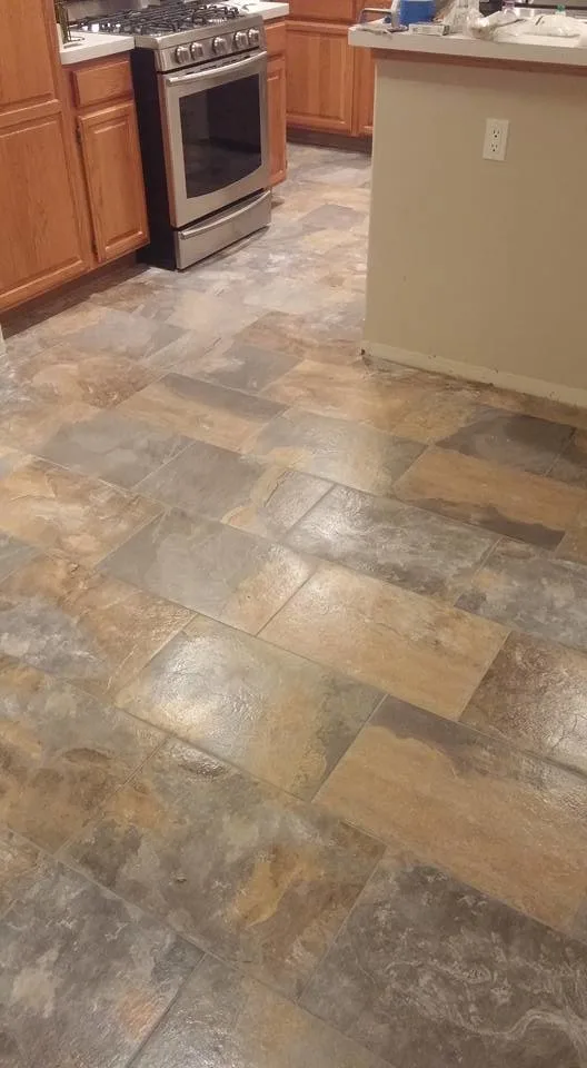 12x24 Kitchen and Travertine Bathroom Flooring by Paramount Tile Design - Photo 5