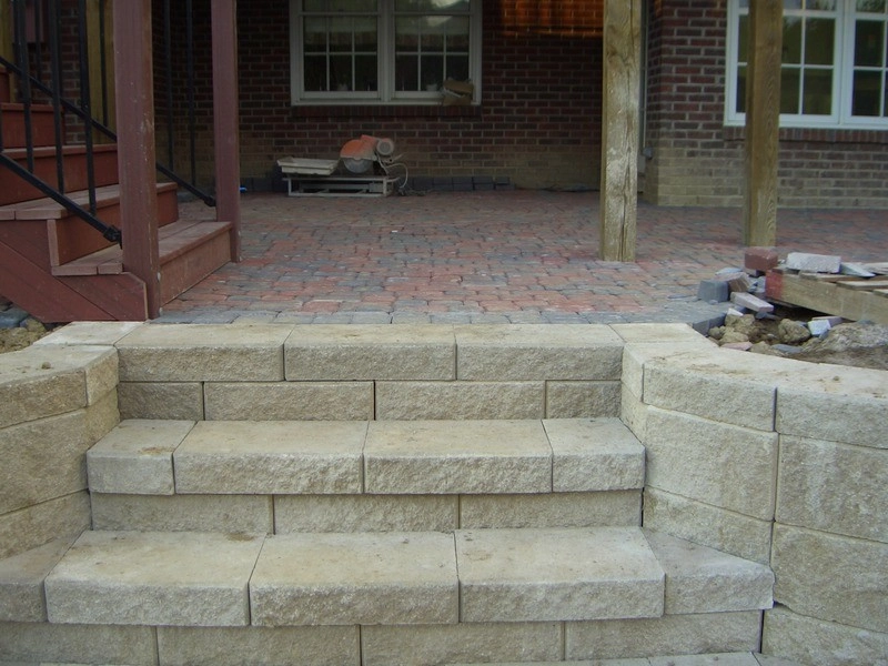 Patio Under Deck w/ Retaining Wall and Steps by Executive Landscape Services, LLC - Photo 9