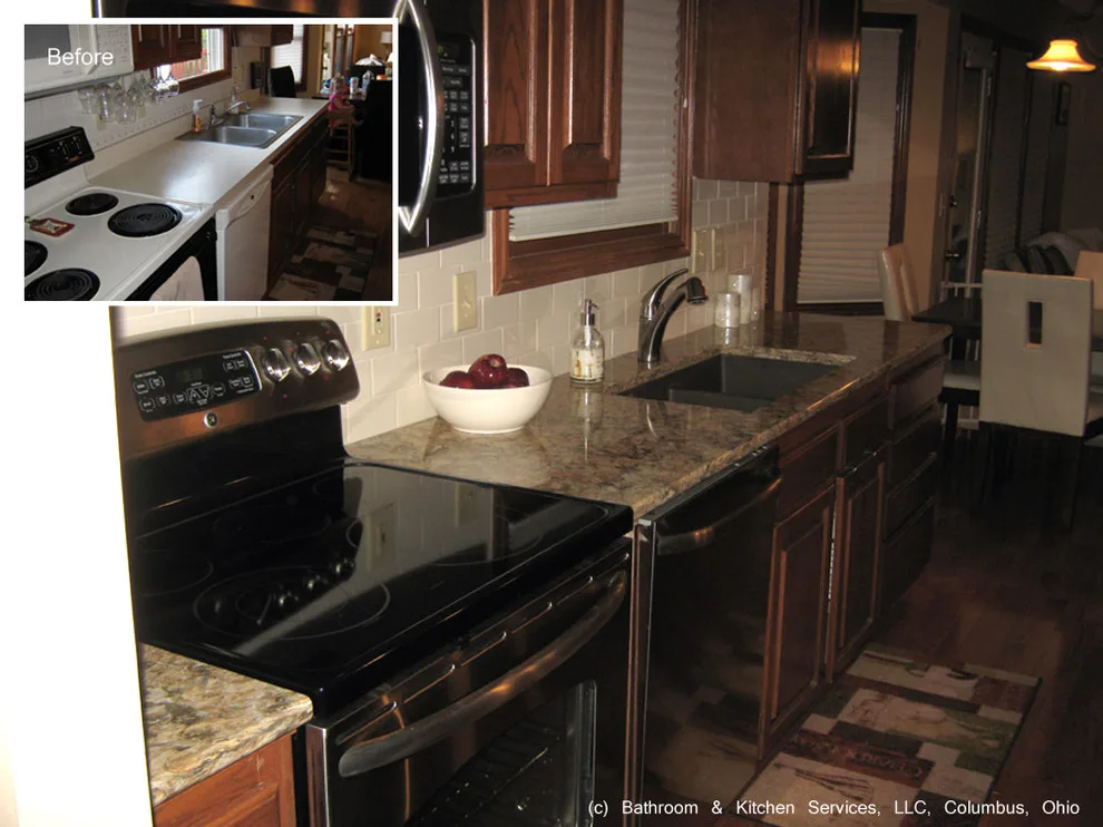 Upgrade of kitchen countertop backsplash by Bathroom And Kitchen Services, LLC - Photo 6