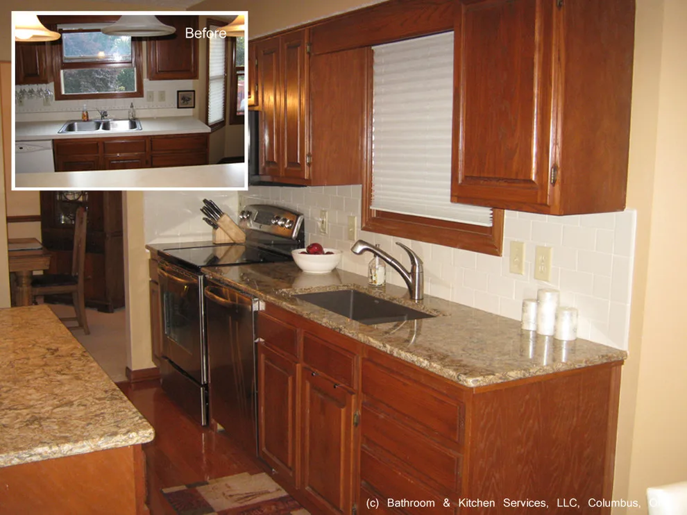 Upgrade of kitchen countertop backsplash by Bathroom And Kitchen Services, LLC - Photo 4