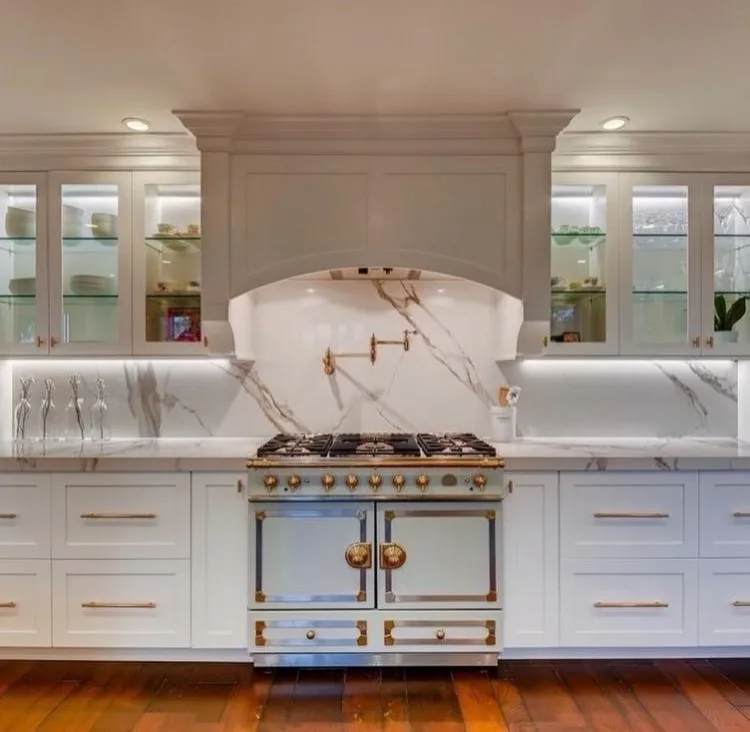 Elegant White Marble Kitchen Renovation by Home Design Construction - Photo 3