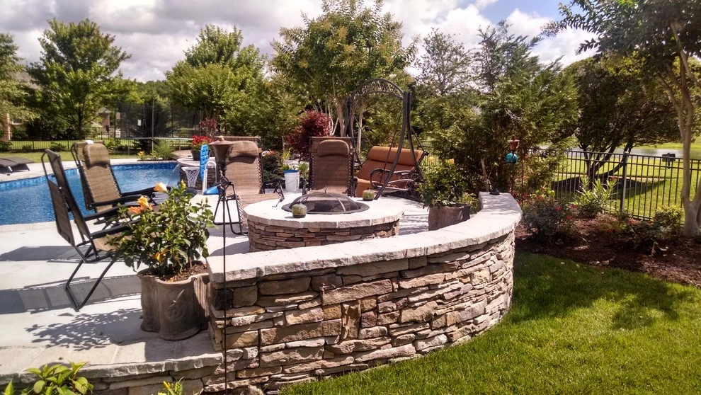 Finished pool area by Basnight Land And Lawn Inc. - Photo 2