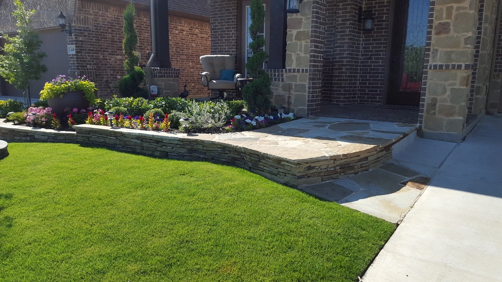 Chopstone Retaining Wall for Flower Beds by Be Green Texas Lawn Care - Photo 7
