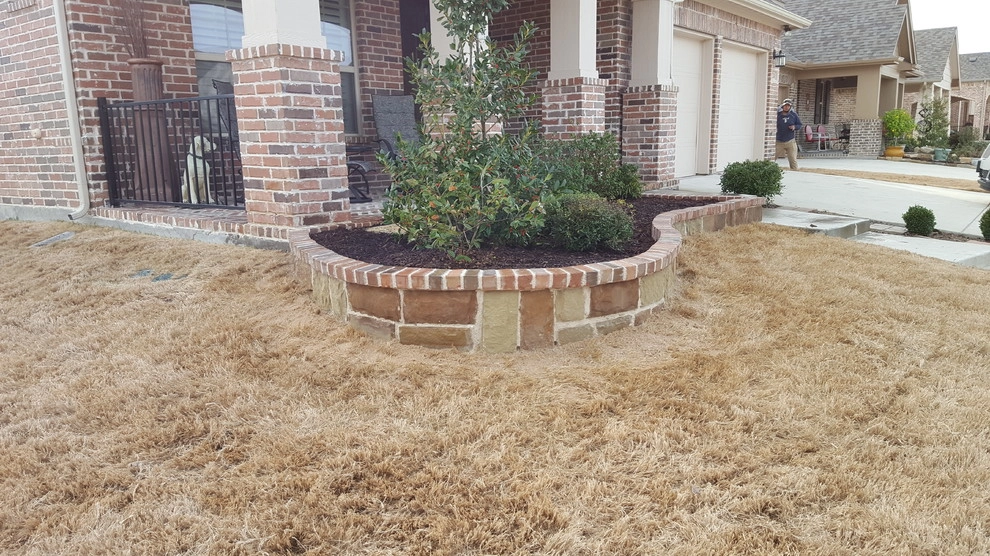 Stone Retaining Wall Flower Beds by Be Green Texas Lawn Care - Photo 21