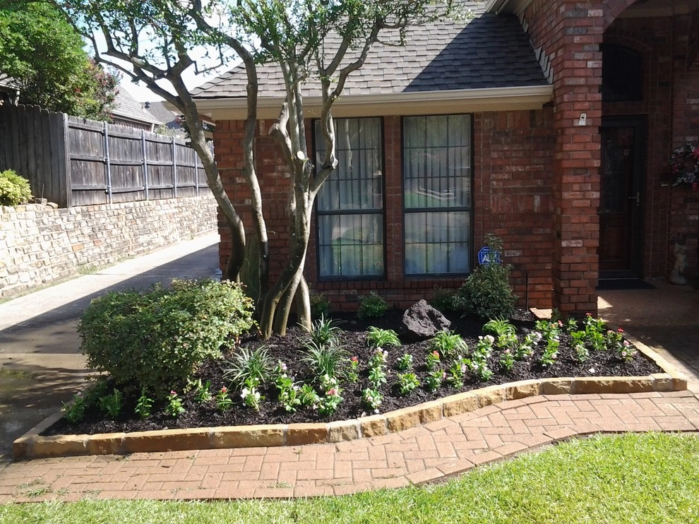 Stone Retaining Wall Flower Beds by Be Green Texas Lawn Care - Photo 13