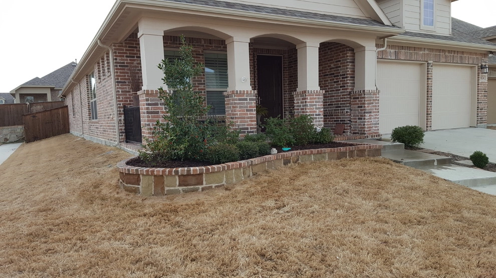 Stone Retaining Wall Flower Beds by Be Green Texas Lawn Care - Photo 11
