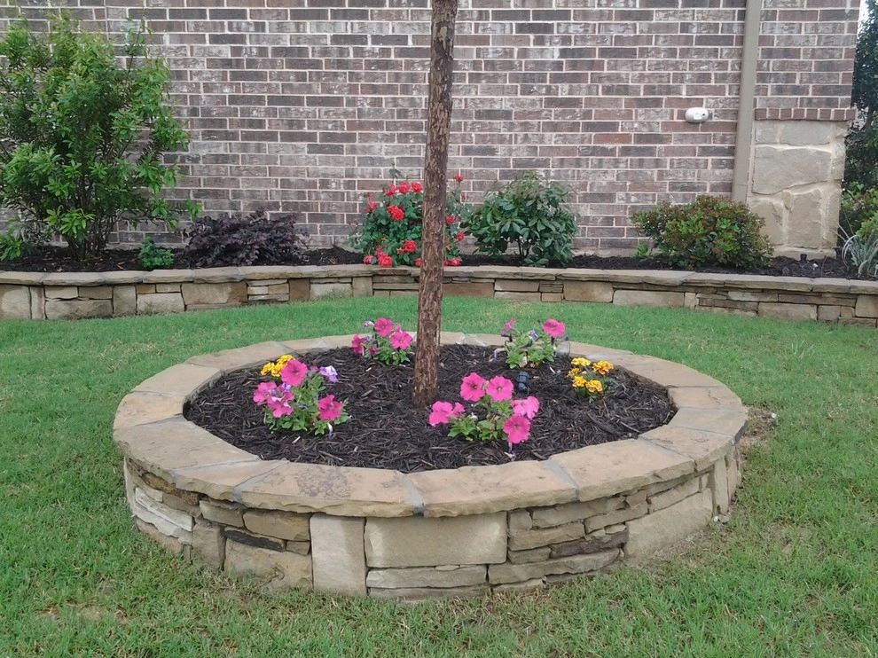 Drystack Retaining Wall for Flower Beds by Be Green Texas Lawn Care - Photo 10