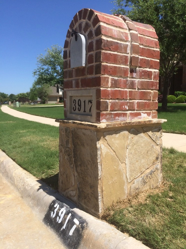Brick and Flagstone Mailbox by Be Green Texas Lawn Care - Photo 2