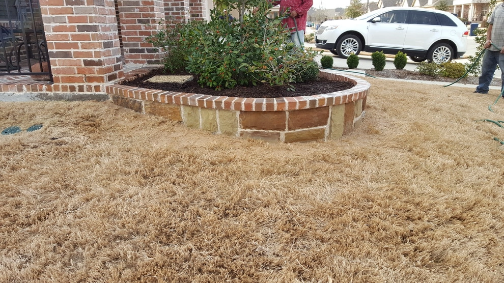 Stone Retaining Wall Flower Beds by Be Green Texas Lawn Care - Photo 5
