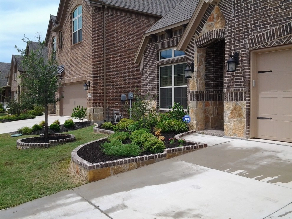 Stone Retaining Wall Flower Beds by Be Green Texas Lawn Care - Photo 8