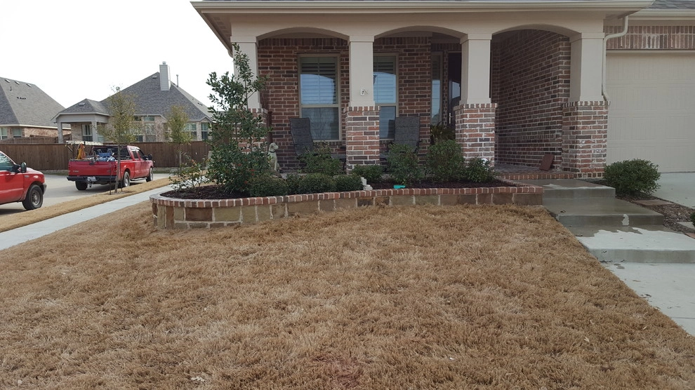 Stone Retaining Wall Flower Beds by Be Green Texas Lawn Care - Photo 6