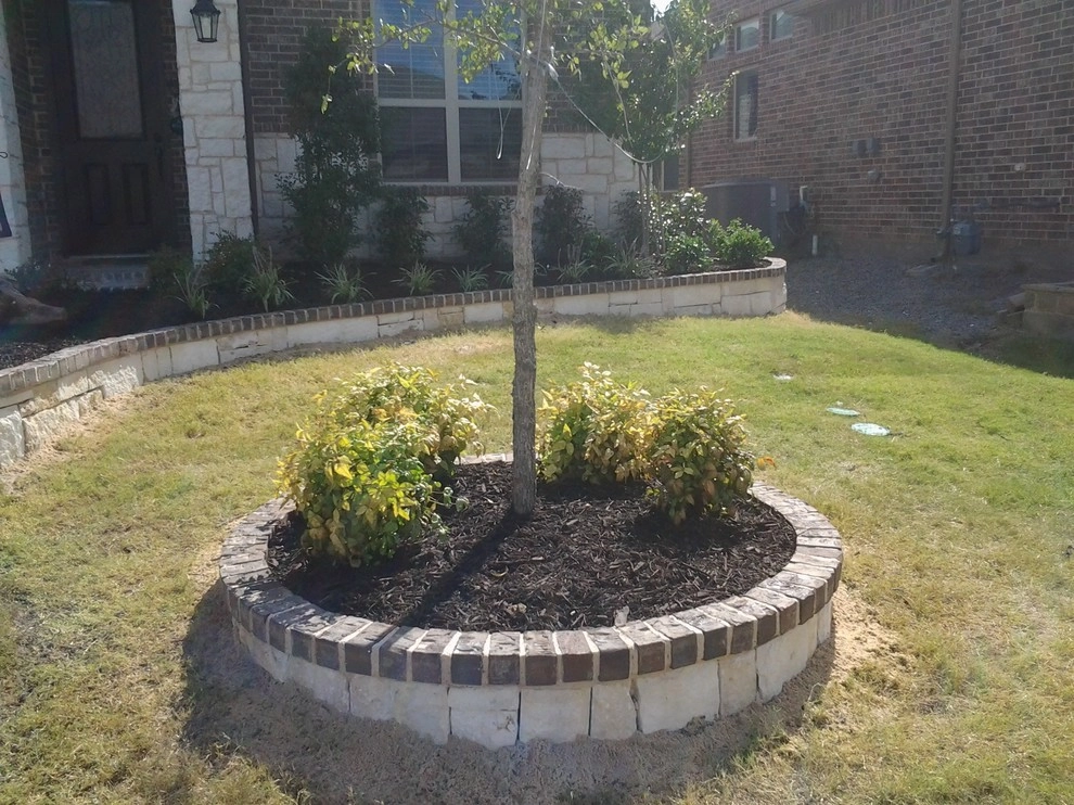 Stone Retaining Wall Flower Beds by Be Green Texas Lawn Care - Photo 19