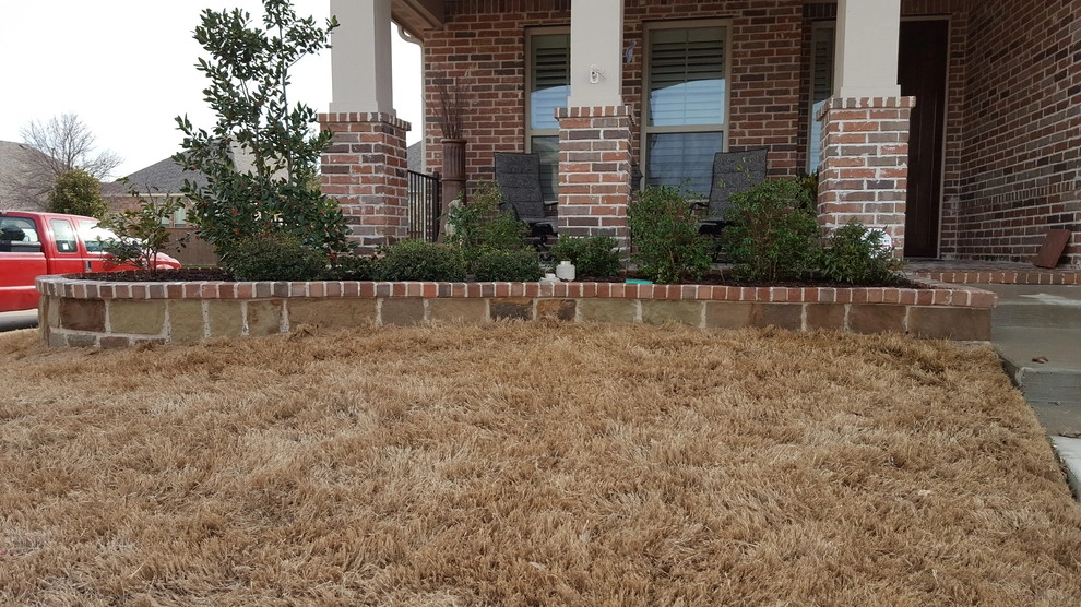 Stone Retaining Wall Flower Beds by Be Green Texas Lawn Care - Photo 7