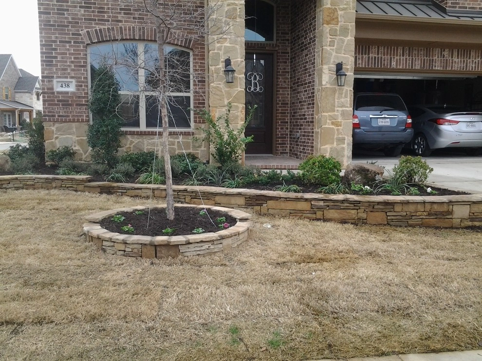 Drystack Retaining Wall for Flower Beds by Be Green Texas Lawn Care - Photo 11