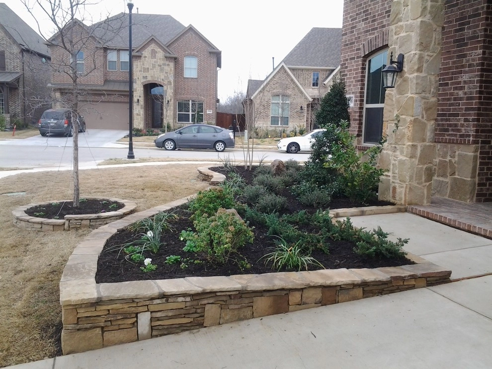 Drystack Retaining Wall for Flower Beds by Be Green Texas Lawn Care - Photo 4