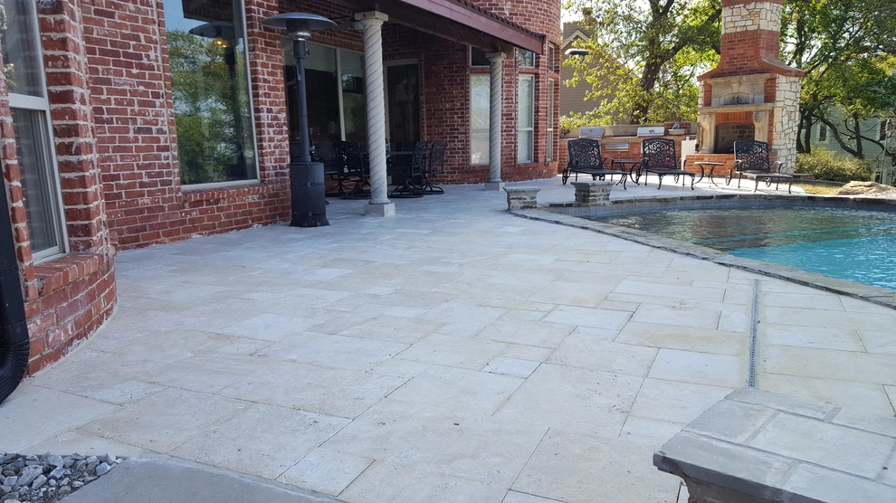 Travertine Pool Deck by Be Green Texas Lawn Care - Photo 10