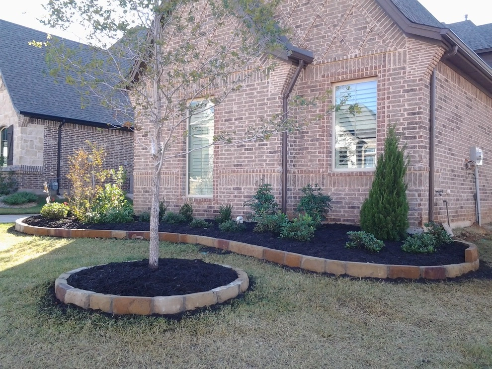 Chopstone Retaining Wall for Flower Beds by Be Green Texas Lawn Care - Photo 5