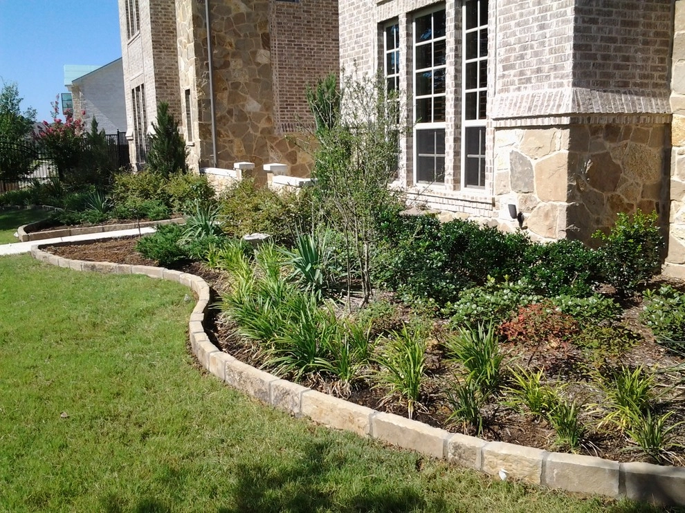 Chopstone Retaining Wall for Flower Beds by Be Green Texas Lawn Care - Photo 14