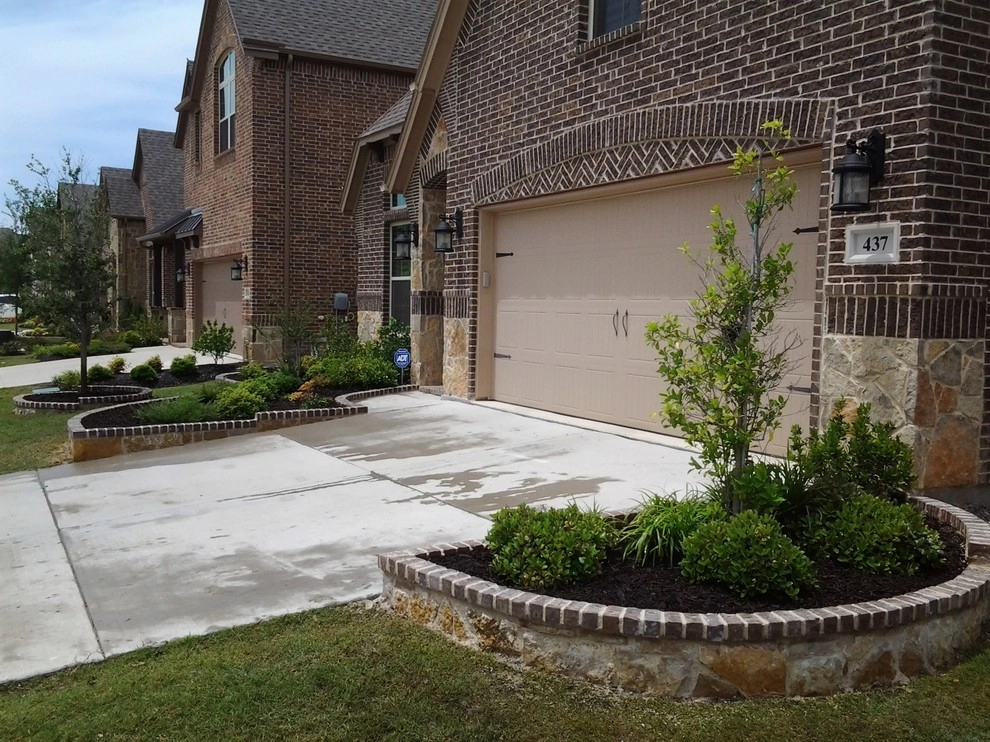 Stone Retaining Wall Flower Beds by Be Green Texas Lawn Care - Photo 4