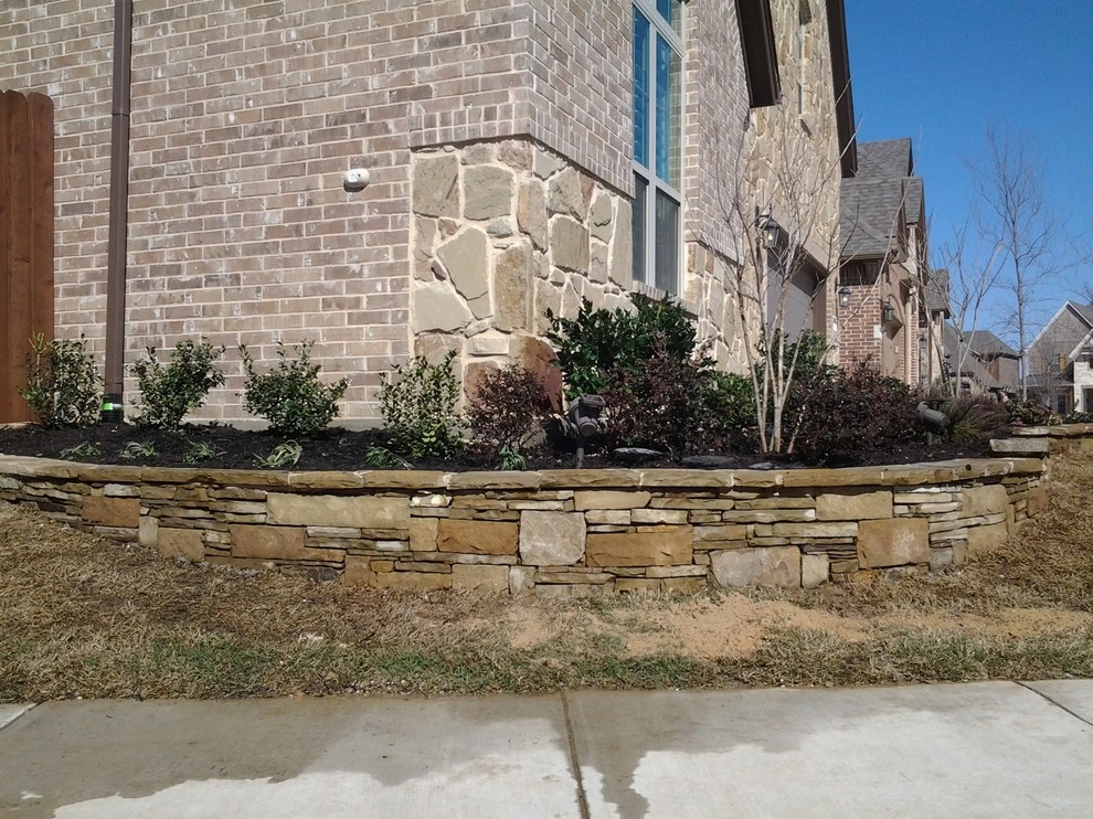 Drystack Retaining Wall for Flower Beds by Be Green Texas Lawn Care - Photo 9
