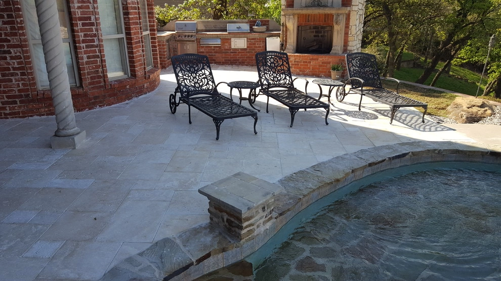 Travertine Pool Deck by Be Green Texas Lawn Care - Photo 6