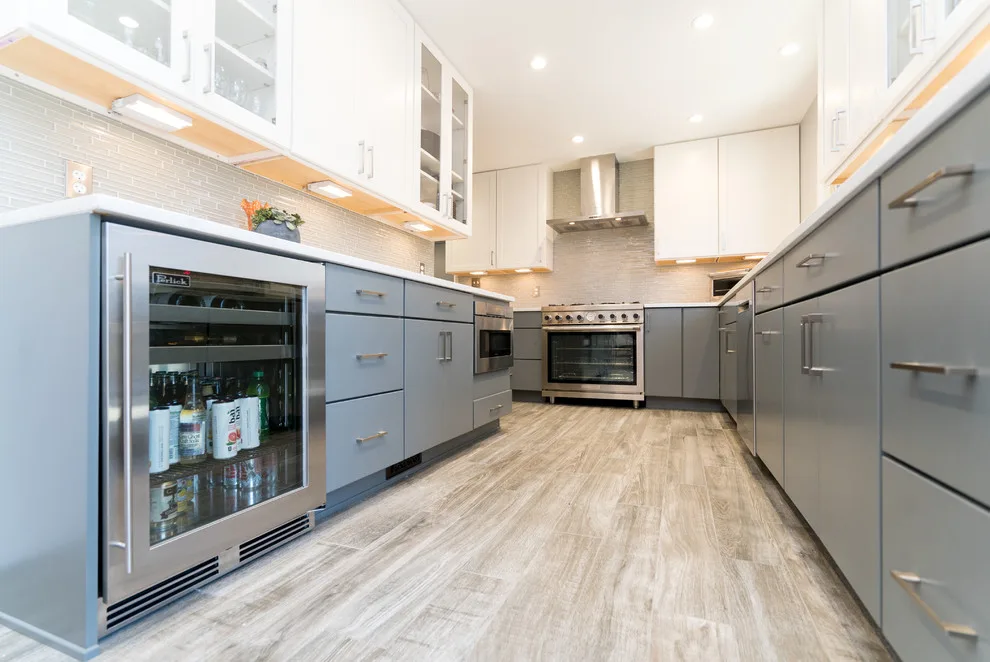Grey Cabinet and Countertop Kitchen Makeover in Vienna VA by Virginia Kitchen & Bath - Photo 3
