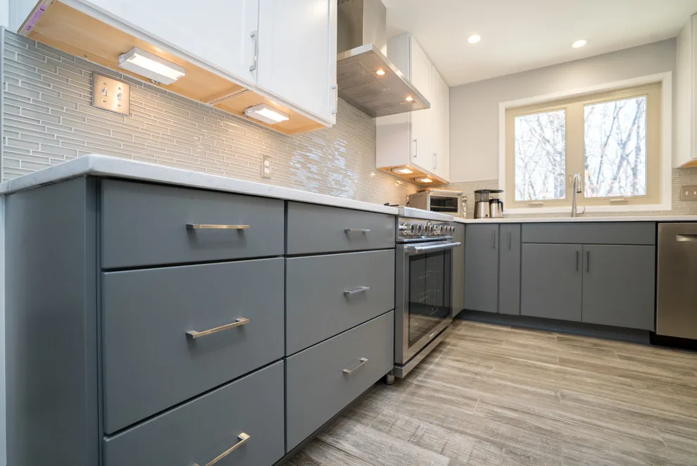 Grey Cabinet and Countertop Kitchen Makeover in Vienna VA by Virginia Kitchen & Bath - Photo 2