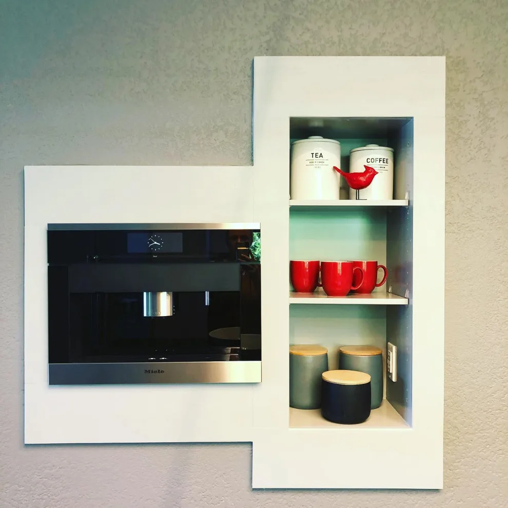 Integrated Miele Coffee Unit and Storage Solutions by Lake Tahoe Construction Services, INC. - Photo 4