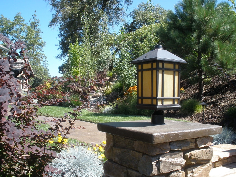 Meadow Vista Stone Columns and Flagstone Steps by Bluestar Landscape Designers - Photo 5