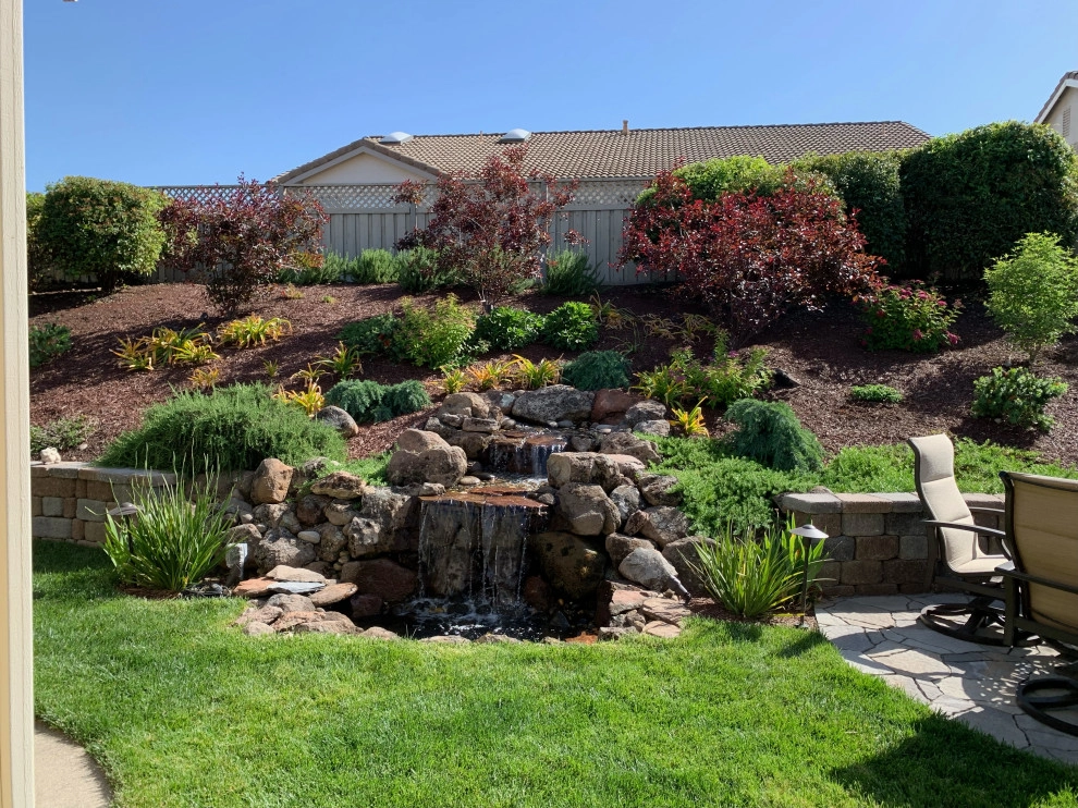 Waterfall in Sun City, Lincoln by Bluestar Landscape Designers - Photo 5