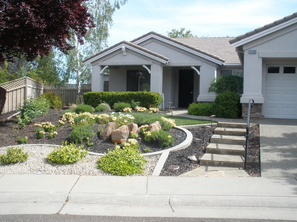 Stunning Curved Stamped Concrete Walkway by Bluestar Landscape Designers - Photo 2