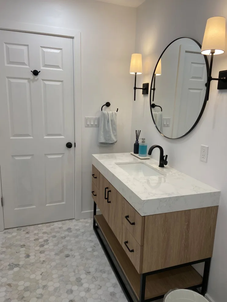 Master Bathroom Transformation from Closet by Grain & Steel Contracting LLC - Photo 5
