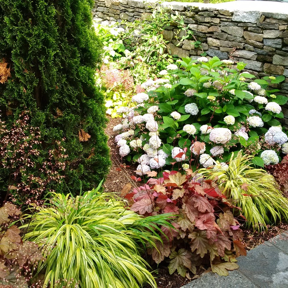 Landscaping, Free Standing Stone Wall by Bolton Landscape Design & Masonry Inc - Photo 4