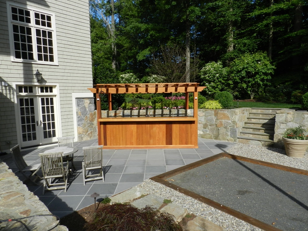 Cedar Bar and Arbor + Bocce Court by Bolton Landscape Design & Masonry Inc - Photo 20
