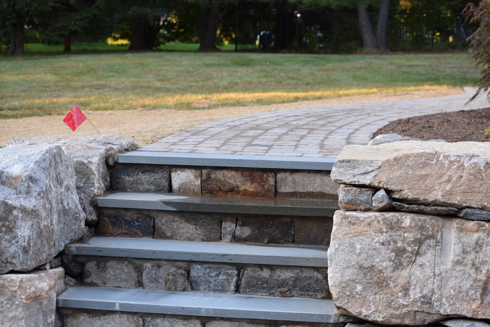 Boulder Retaining Wall & Terraced Landscaping by Bolton Landscape Design & Masonry Inc - Photo 14