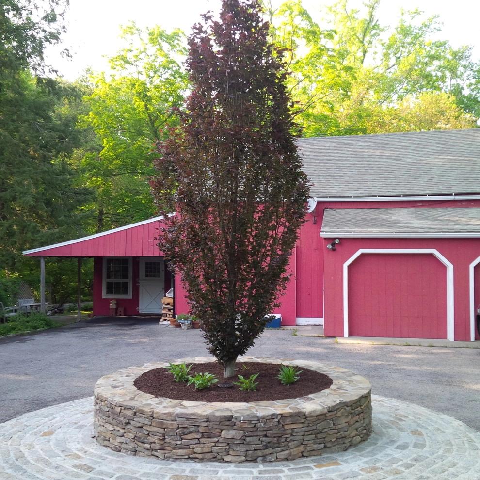 Stone Stairs and Raised Stone Wall Planter by Bolton Landscape Design & Masonry Inc - Photo 2