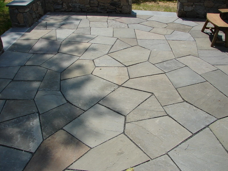 Mosaic Flagstone Patio, Seat Wall by Bolton Landscape Design & Masonry Inc - Photo 3