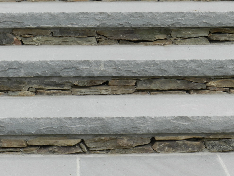 Stone Stairs and Raised Stone Wall Planter by Bolton Landscape Design & Masonry Inc - Photo 11