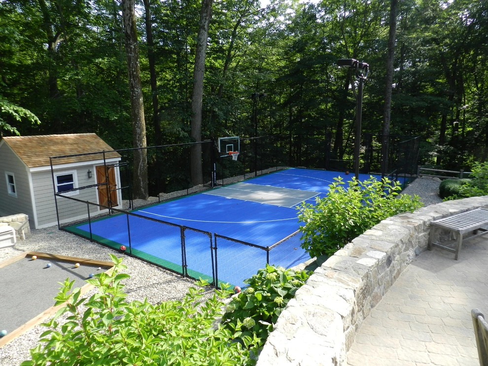 Cedar Bar and Arbor + Bocce Court by Bolton Landscape Design & Masonry Inc - Photo 4