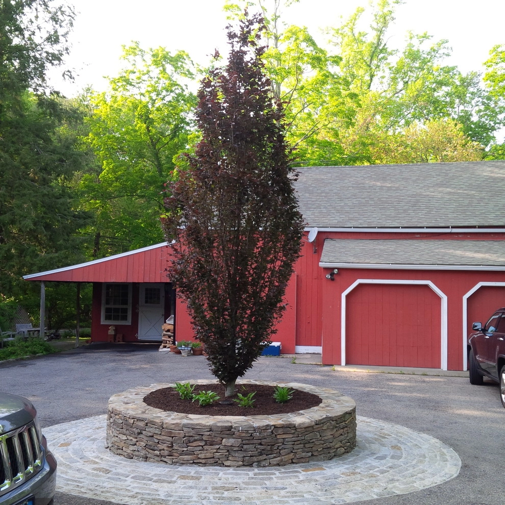 Stone Stairs and Raised Stone Wall Planter by Bolton Landscape Design & Masonry Inc - Photo 12