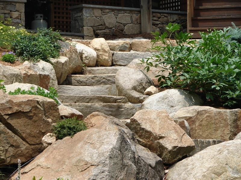 Boulder Terracing, Stone Steps and Landscaping by Bolton Landscape Design & Masonry Inc - Photo 2