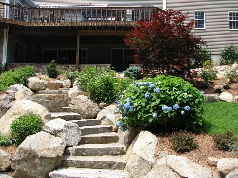 Boulder Terracing, Stone Steps and Landscaping by Bolton Landscape Design & Masonry Inc - Photo 3