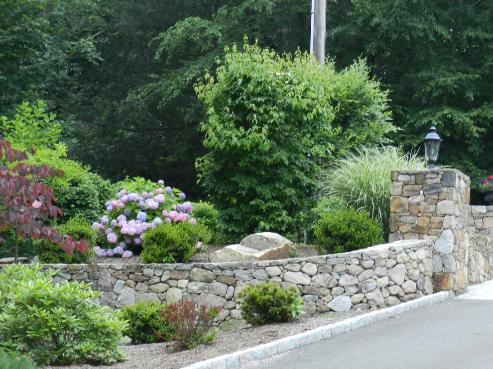 Driveway Entry Pillars, Stone Wall and Landscaping by Bolton Landscape Design & Masonry Inc - Photo 2