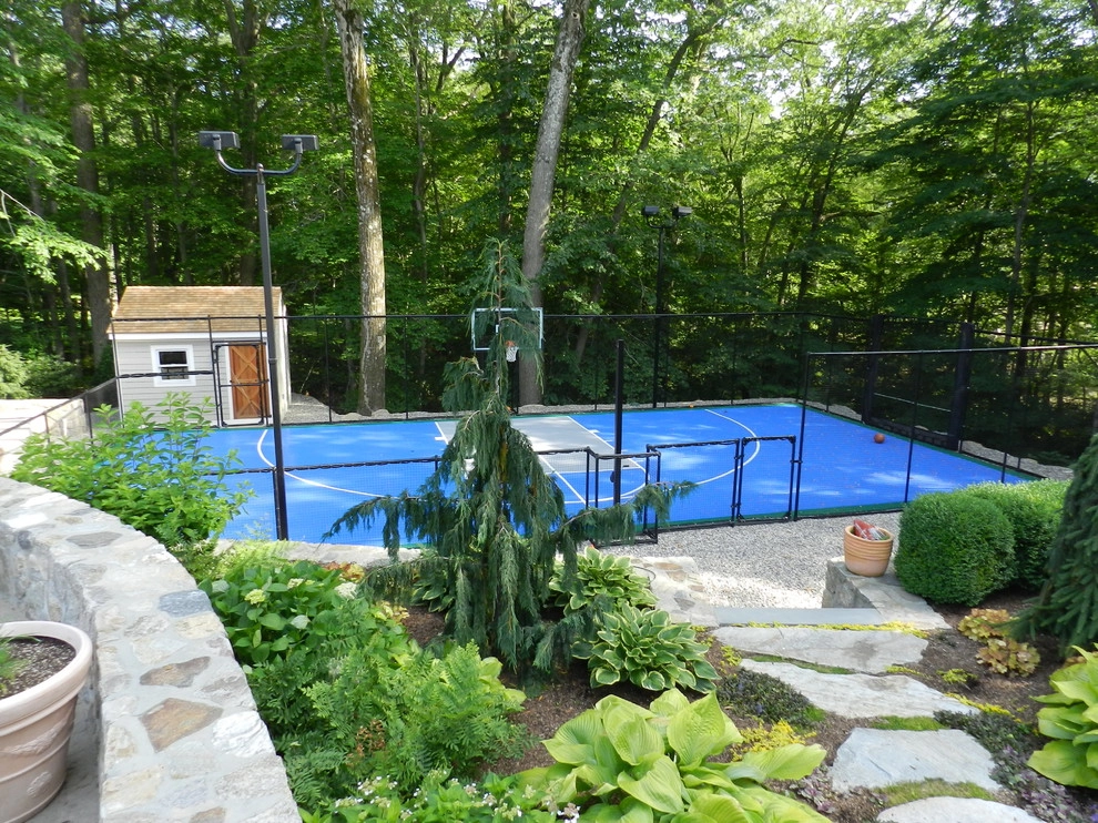 Cedar Bar and Arbor + Bocce Court by Bolton Landscape Design & Masonry Inc - Photo 13