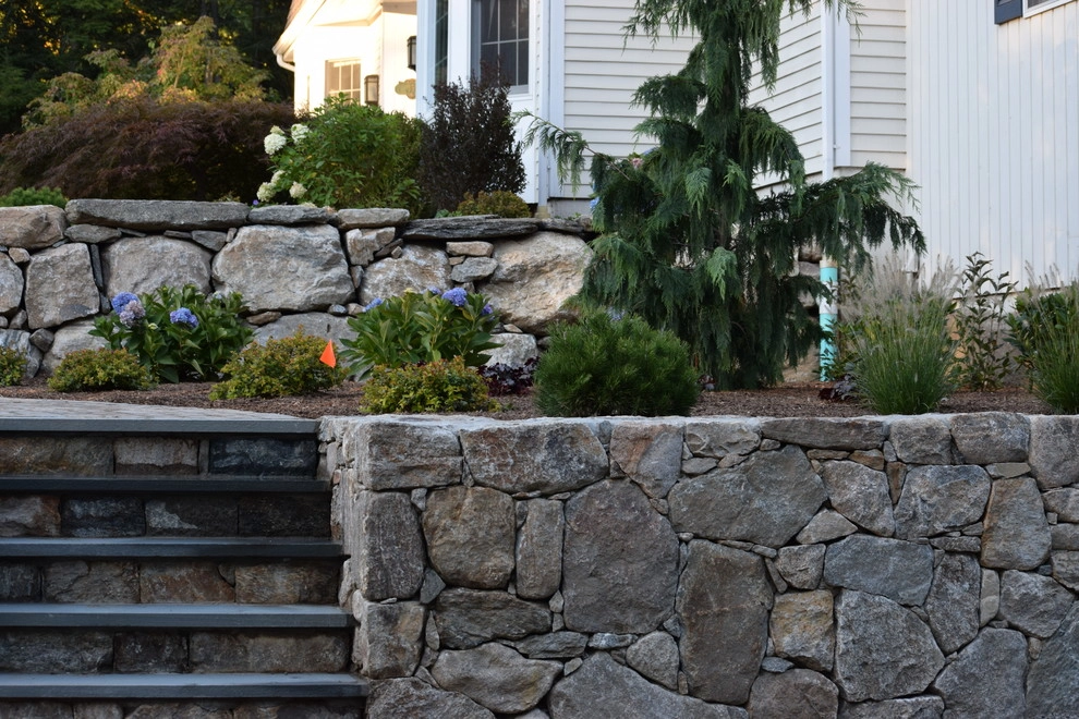 Boulder Retaining Wall & Terraced Landscaping by Bolton Landscape Design & Masonry Inc - Photo 7
